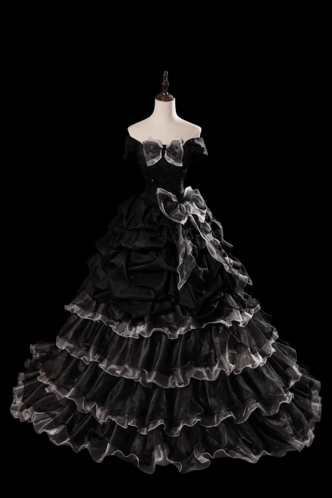 Off The Shoulder Black Ball Gown Quinceanera Dresses Sweet 16 Birthday – JulyProm