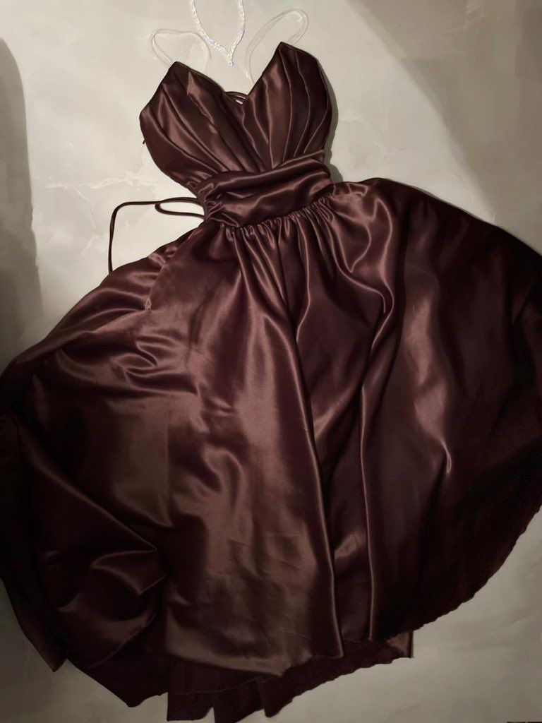 A Line Satin Long Prom Dress Simple Formal Party Gown J8116