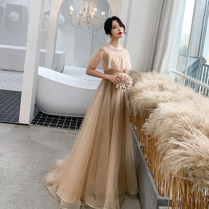 One-Shoulder-Burgund-langes Abschlussball-Kleid-Schnür-Abend-Kleid 20