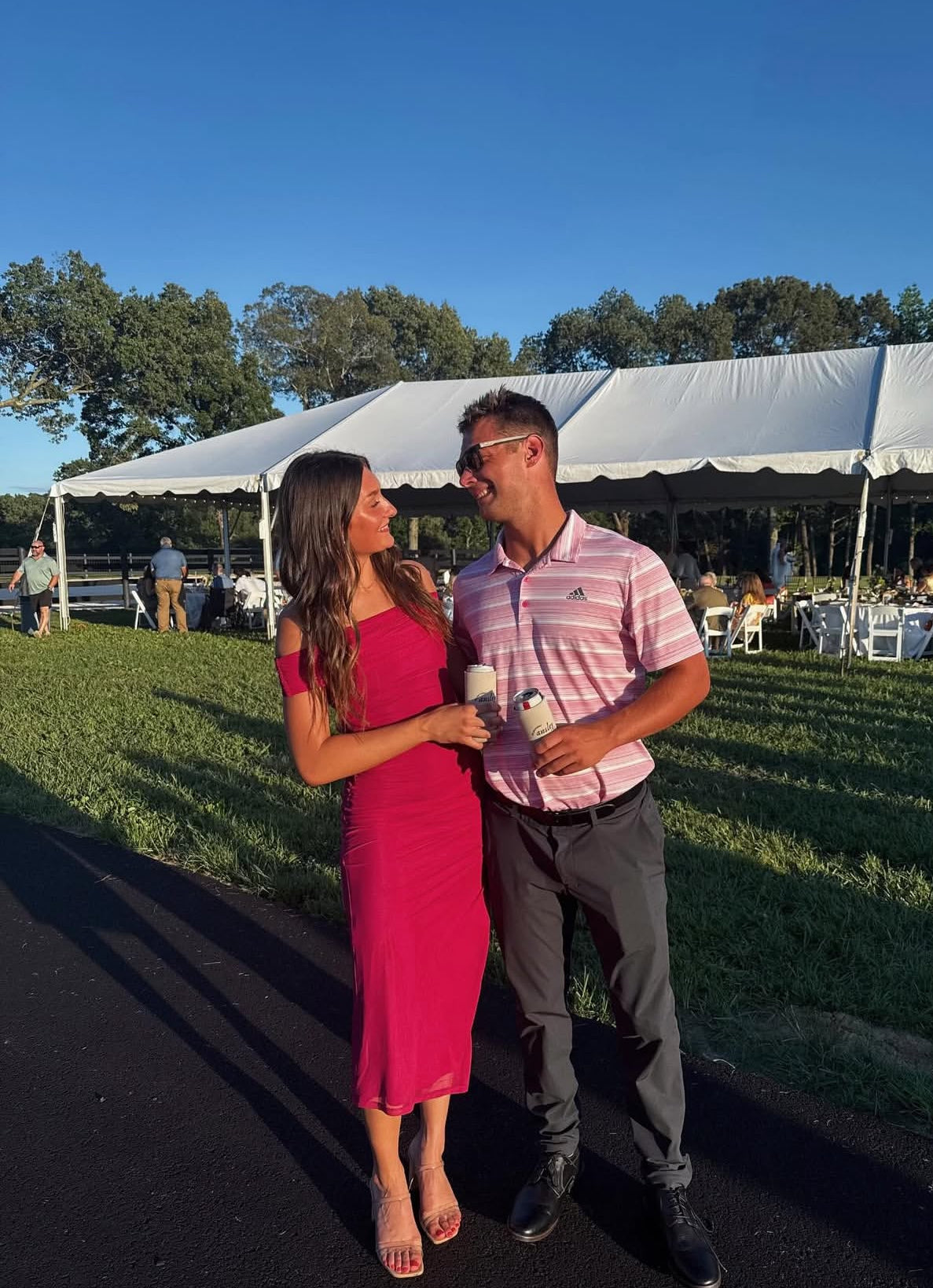 Off Shoulder Hot Pink Sheath Evening Dress J7929