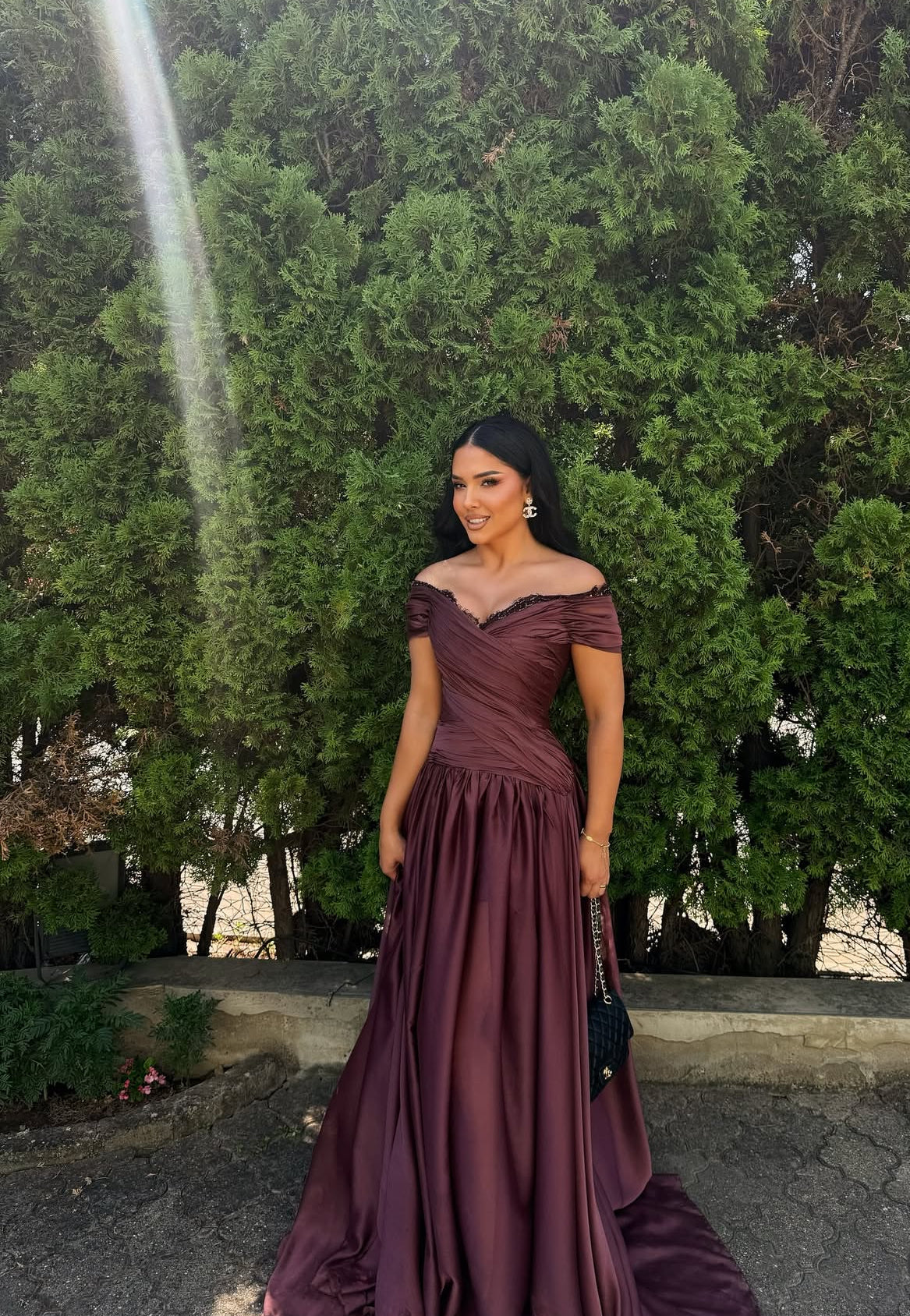 Off Shoulder Burgundy A Line Prom Dress Formal Evening Dress J7794