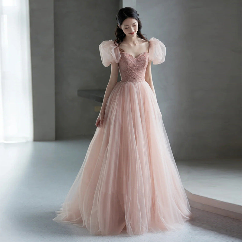 Light Pink Tassel Long Prom Dress A Line Formal Dress Evening Dress 124 JulyProm Light Pink Tassel Long Prom Dress A Line Formal Dress Evening Dress 124 JulyProm