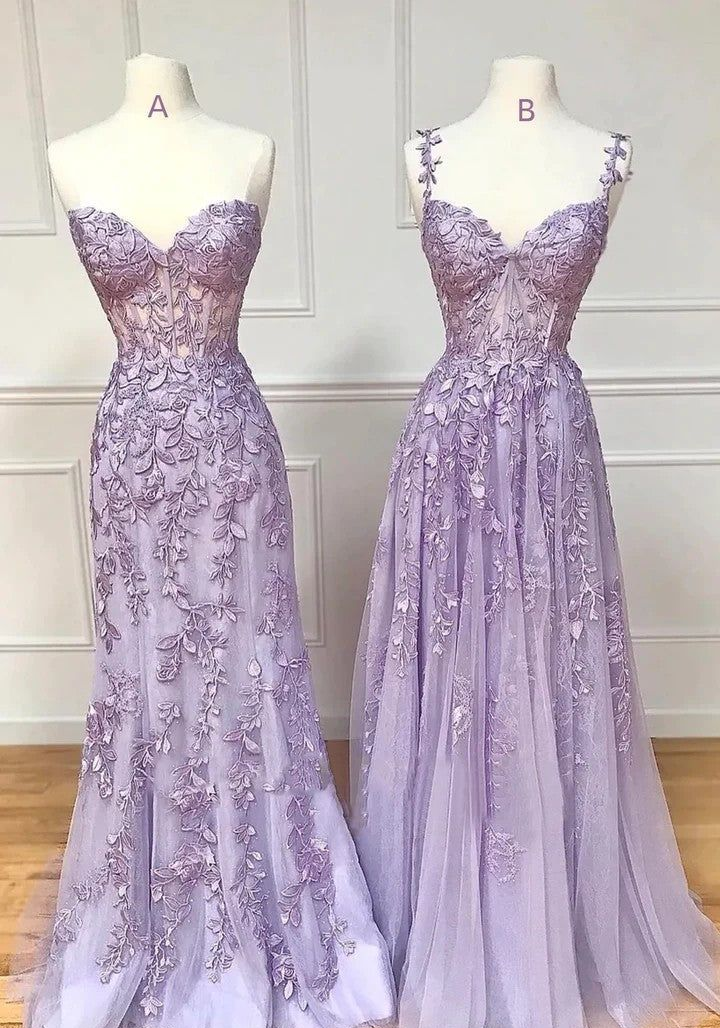 Robe de bal longue verte en dentelle style sirène avec appliques J2622