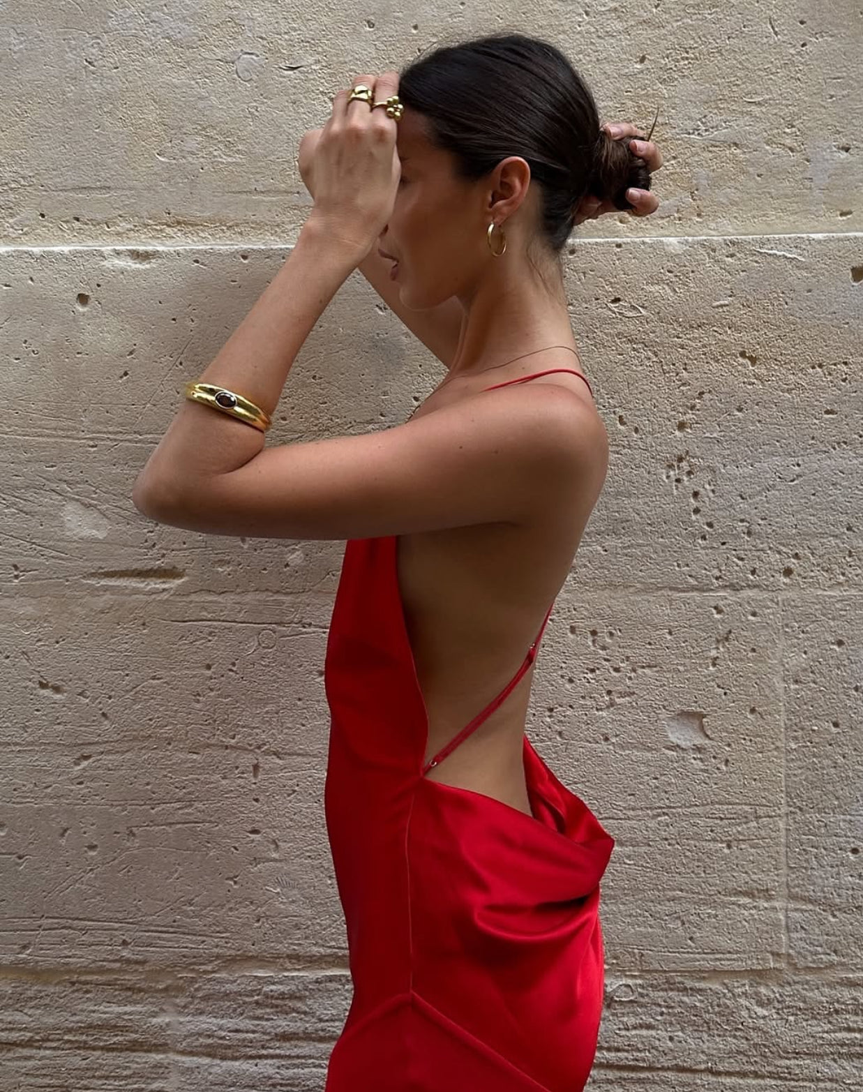 Backless Red Evening Dress Sexy Prom Dress J7766