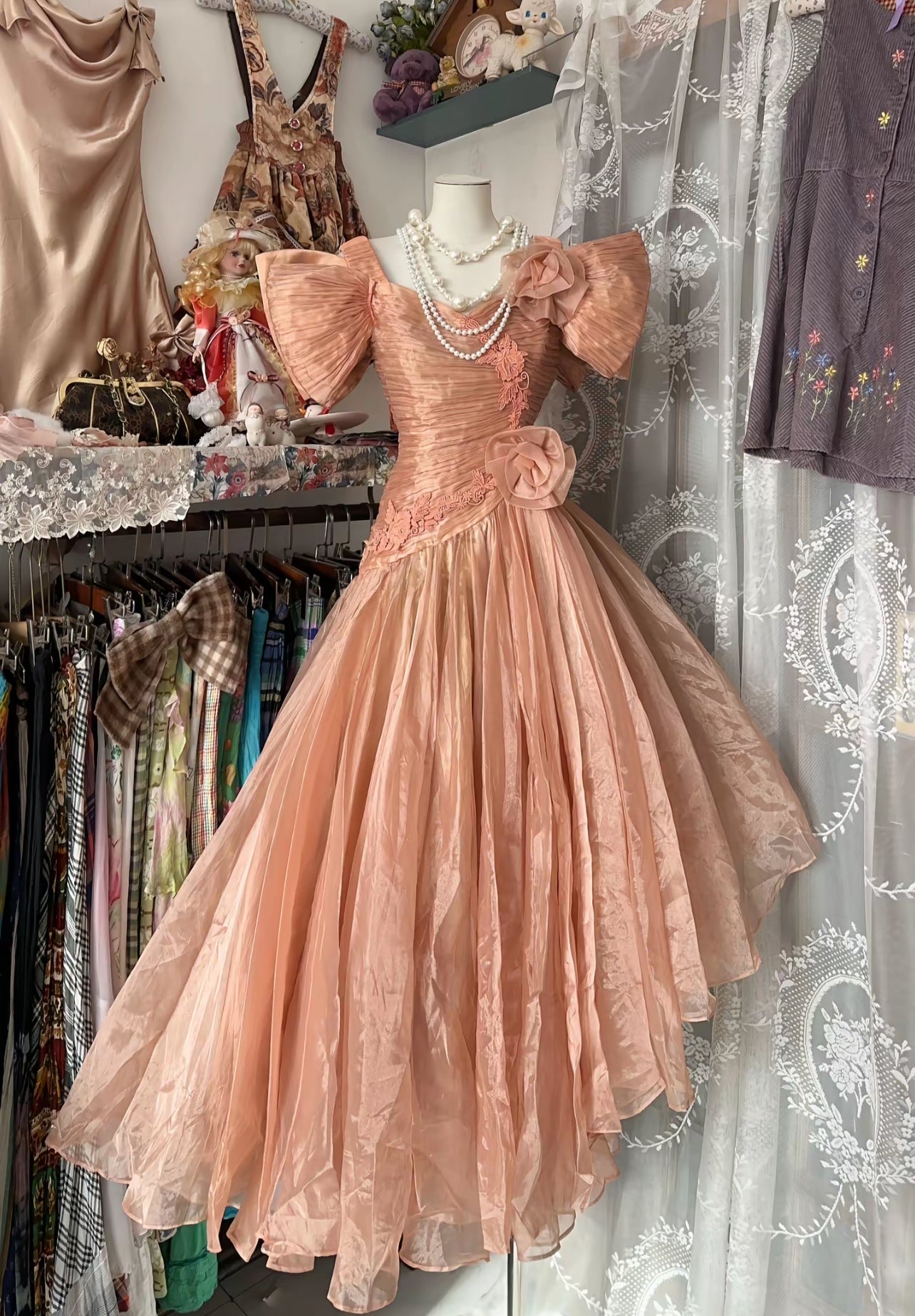 Robe de soirée trapèze pour 15 ans J8492