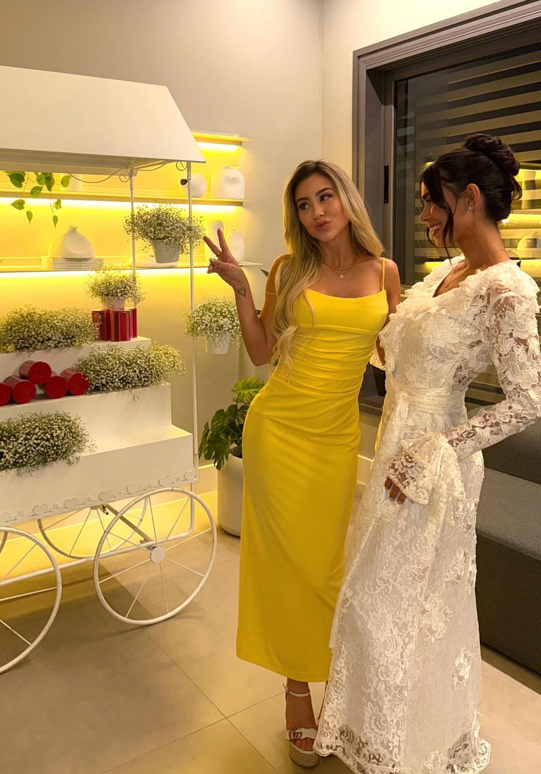 Spaghetti Straps Yellow Sheath Long Prom Dress Wedding Guest Dress J7853