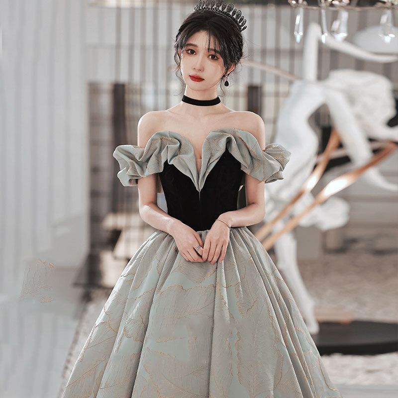 Off Shoulder Cute Princess Dress Long Prom Dress Sweet 16 Birthday Party Dress 142 - JulyProm