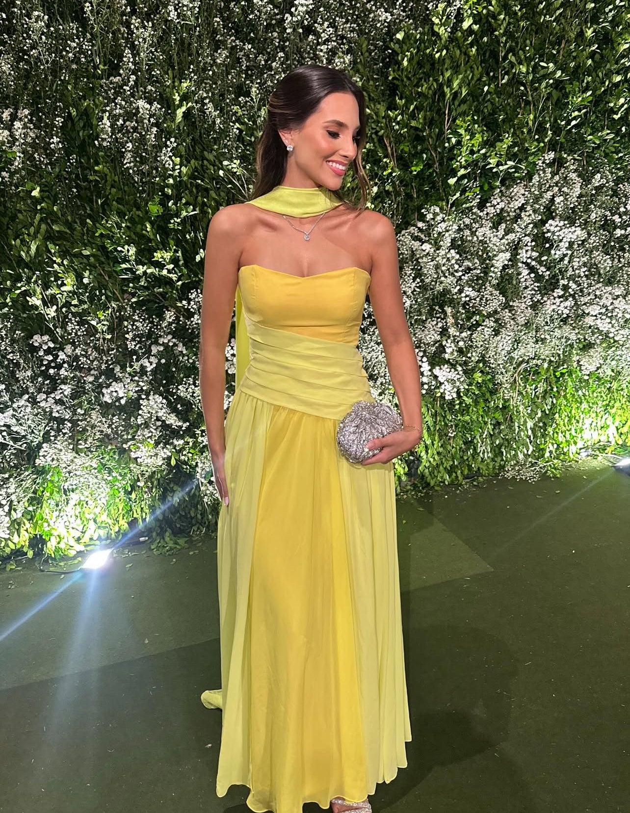 Yellow A Line Wedding Guest Dress Formal Evening Party Dress J7079