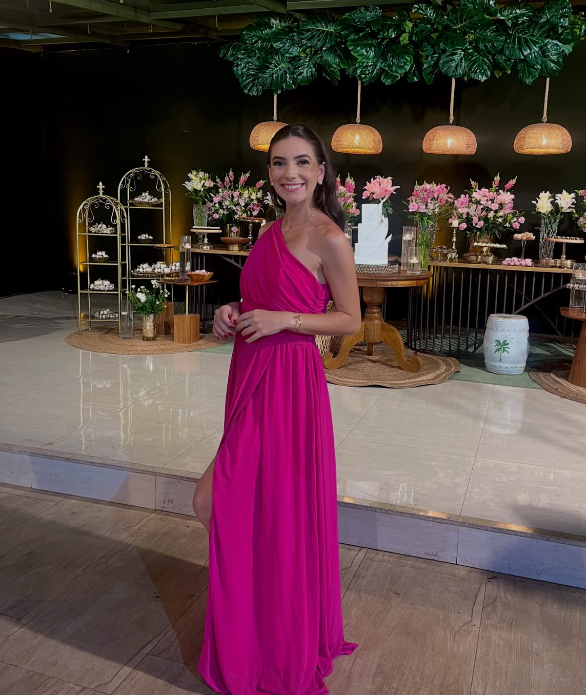 One Shoulder Chiffon Wedding Guest Dress Bridesmaid Dresses J7791