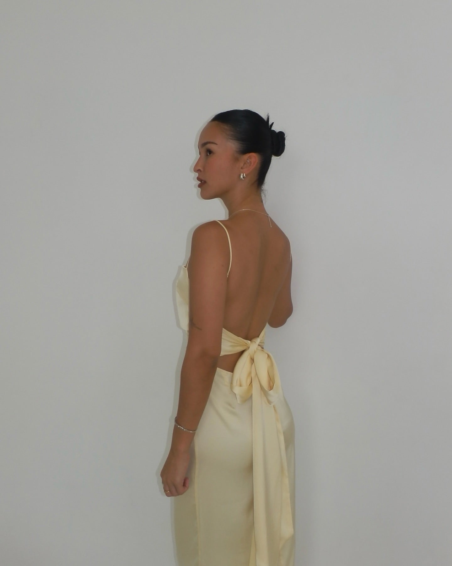 Spaghettiträger Gelb Etui Langes Ballkleid Formales Partykleid J5911