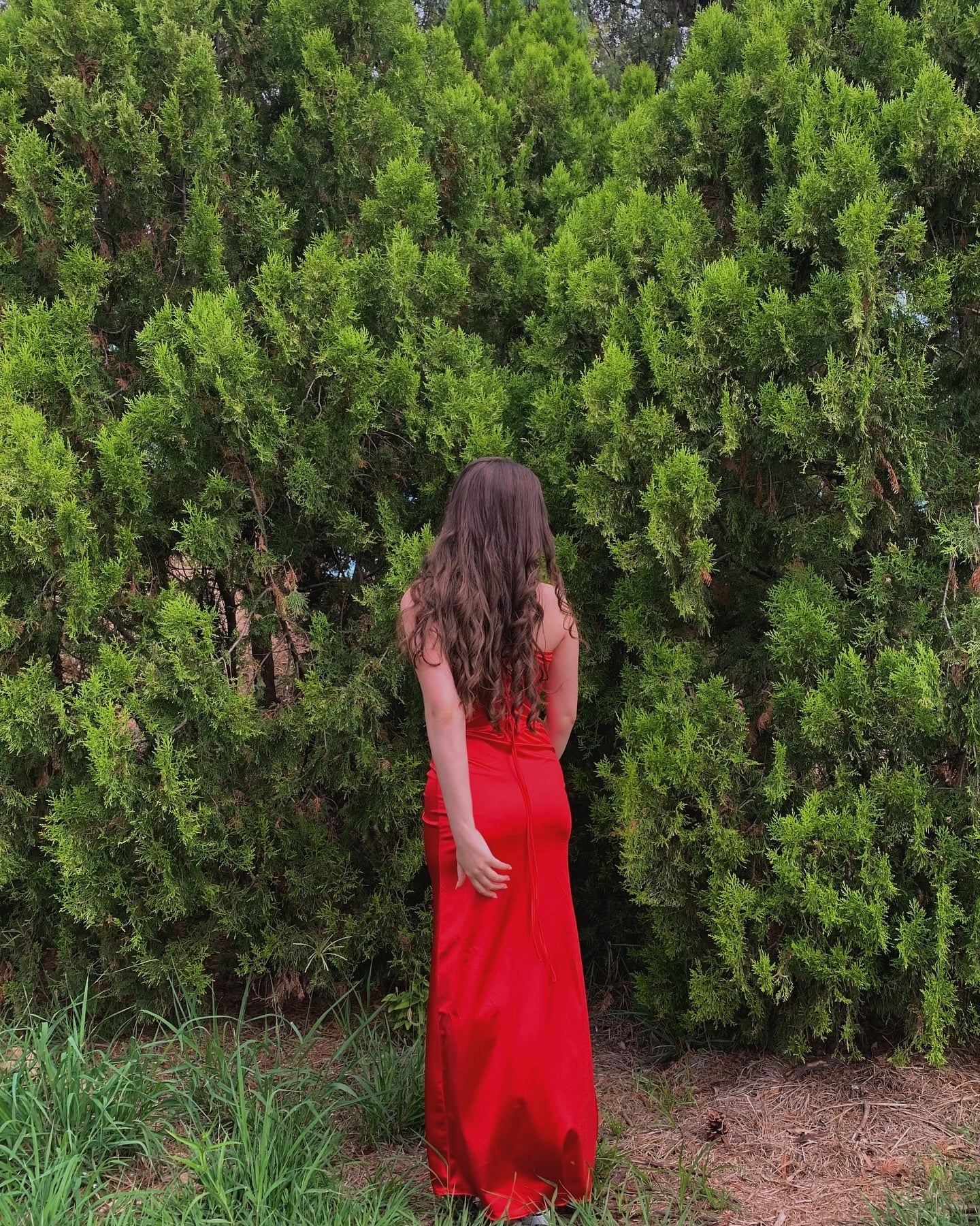 Spaghettiträger Satin Langes Ballkleid Abendkleid J5915