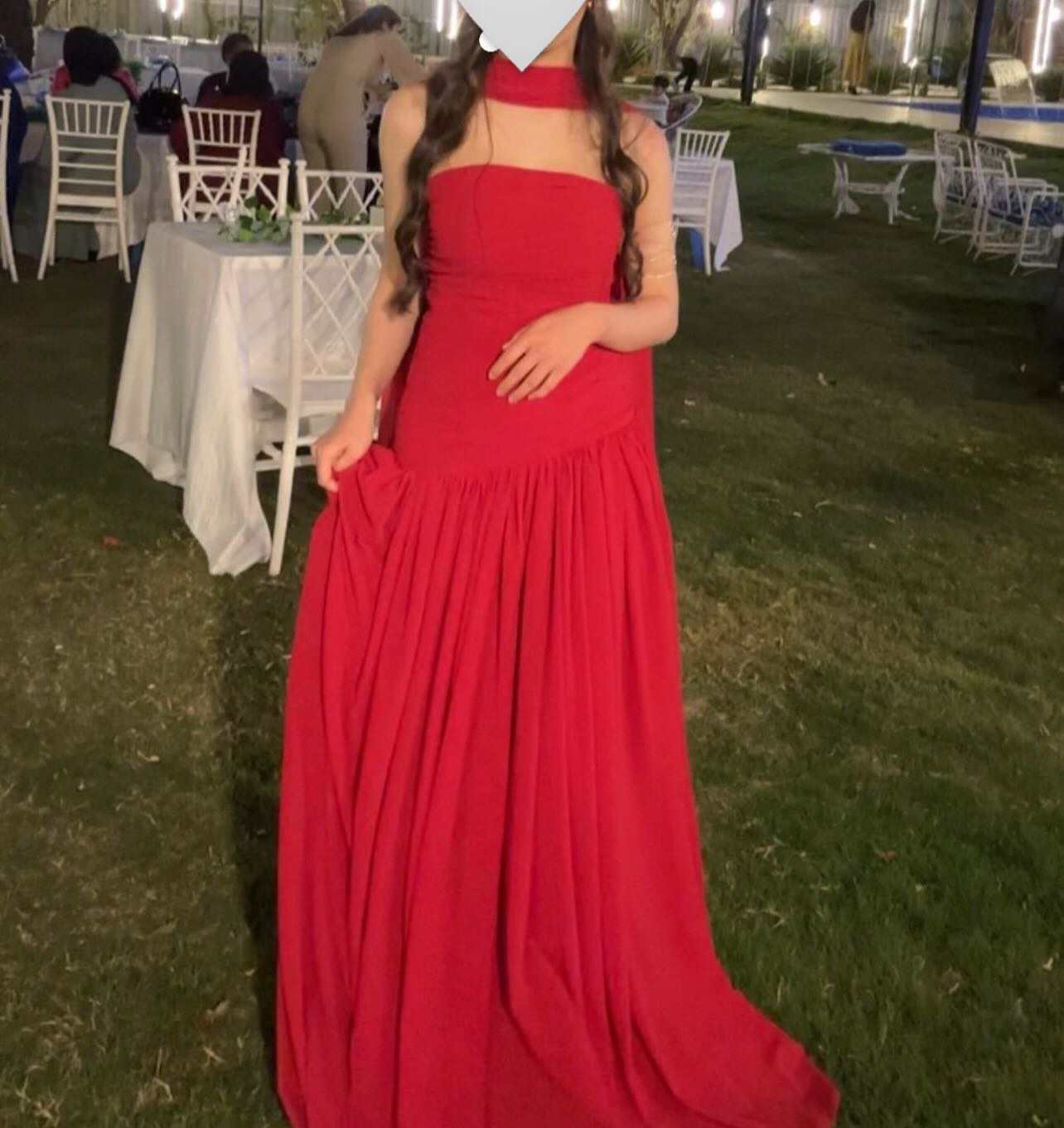 A Line Red Long Prom Dress Formal Party Dress J5927
