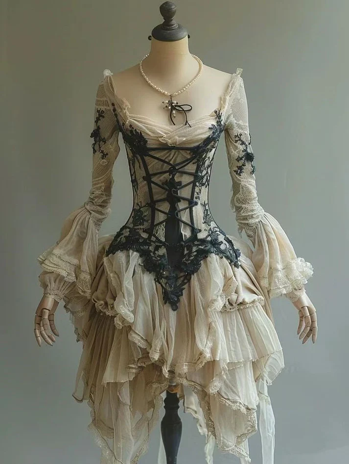 Spitze Lange Ärmel Kurzes Partykleid Homecoming Kleid J5945