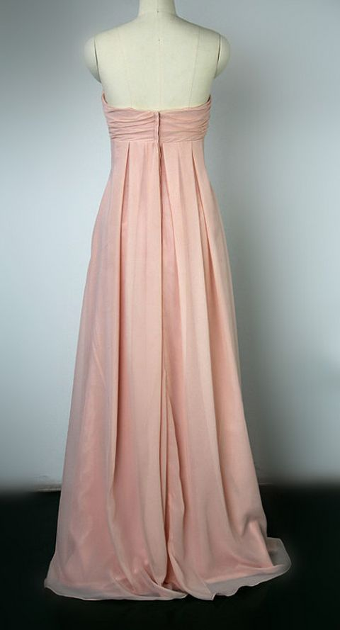 Rosa Chiffon A-Linie Ballkleid Brautjungfernkleider J5998