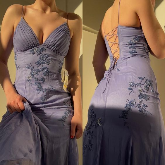 Spaghettiträger Rot Applikation Ballkleid Formales Abendkleid J6018