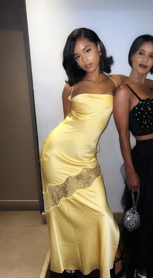 Yellow Satin Sheath Prom Dress Formal Party Gown J6027