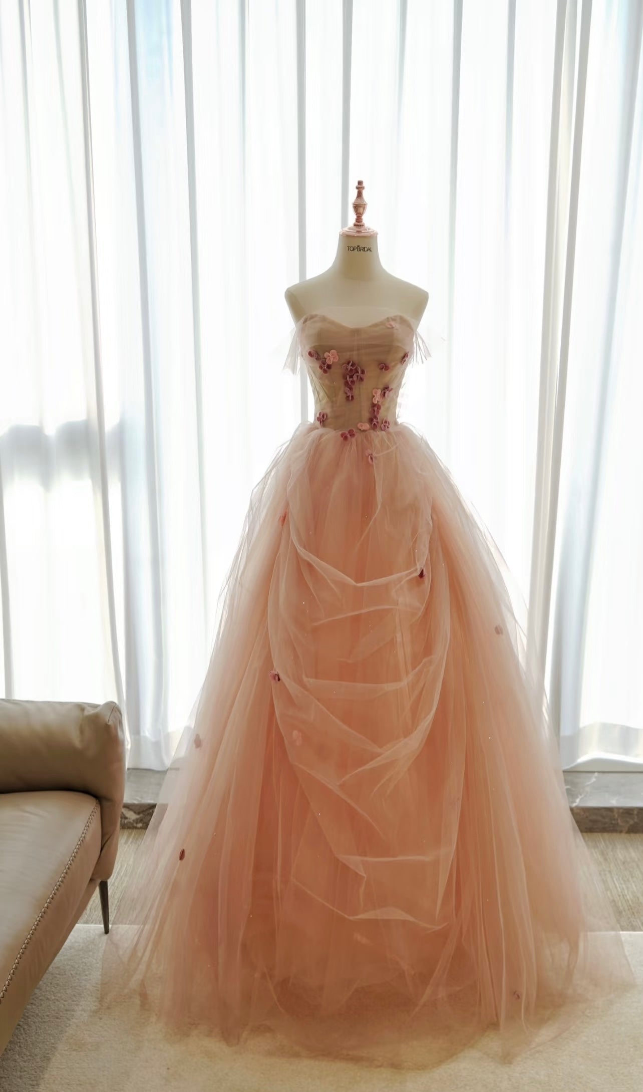 Off The Shoulder Tulle Prom Dress Sweet A Line Birthday Dress J6337