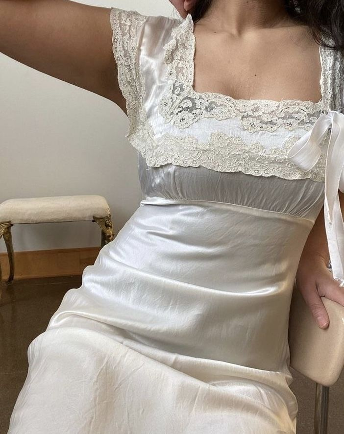 Satin Sheath White Evening Dress Lace Formal Party Gown J6504