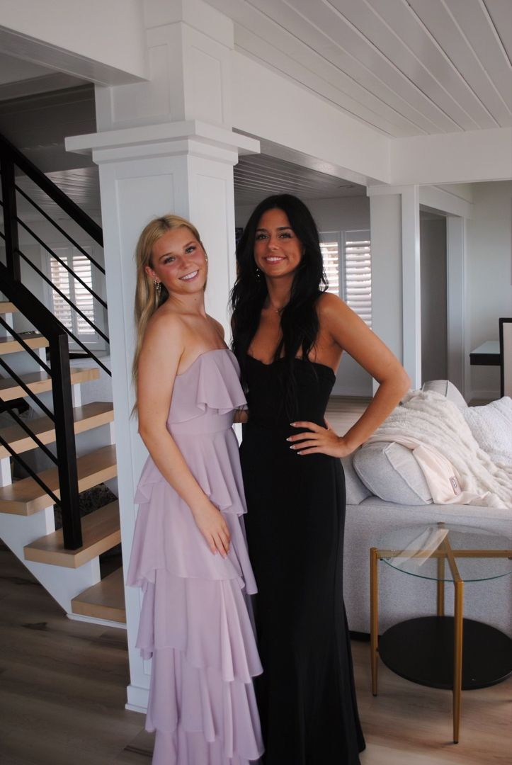 Robe de bal bustier trapèze en mousseline violette à volants, robe d'invitée de mariage J6585