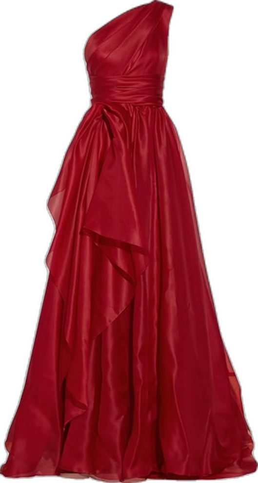 Robe de demoiselle d'honneur rouge asymétrique en satin, coupe trapèze, J6648