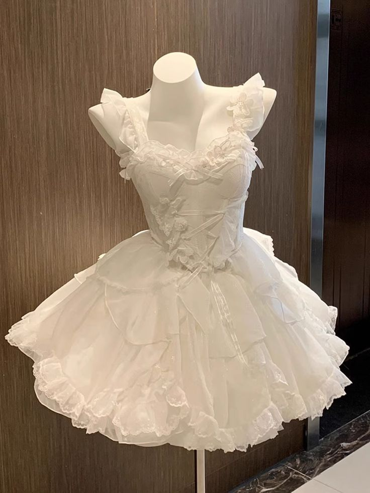 Cute White Chiffon Short Cocktail Dresses Birthday Outfits J7628
