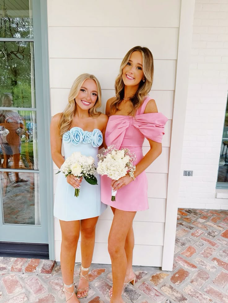 Strapless Blue Sheath Short Homecoming Dress With 3d Flower J6859