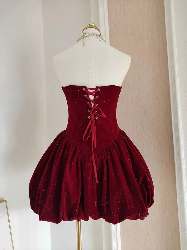 Süßes A-Linien-Heimkehrkleid, Geburtstagskleid, Mini-Partykleid, Abschlusskleid J7004