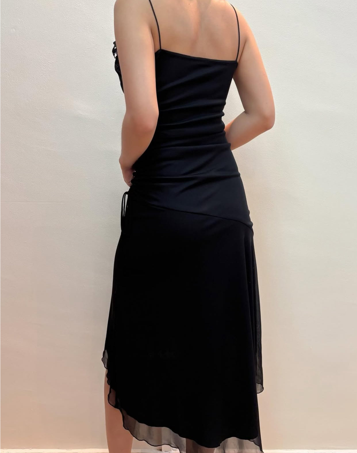 Spaghetti Straps Black Homecoming Dress Vintage Party Dress J8565
