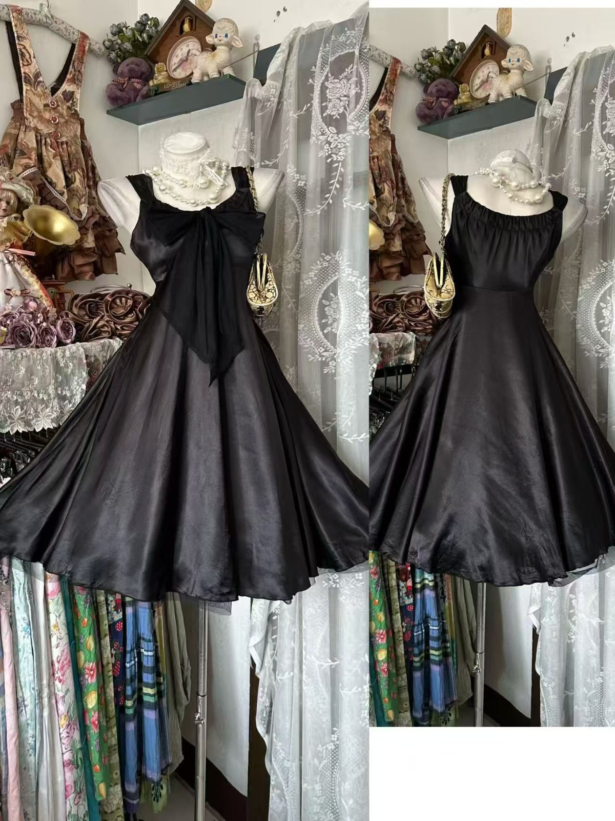 Robe de bal bustier violette en satin avec appliques, robe de soirée formelle J9413