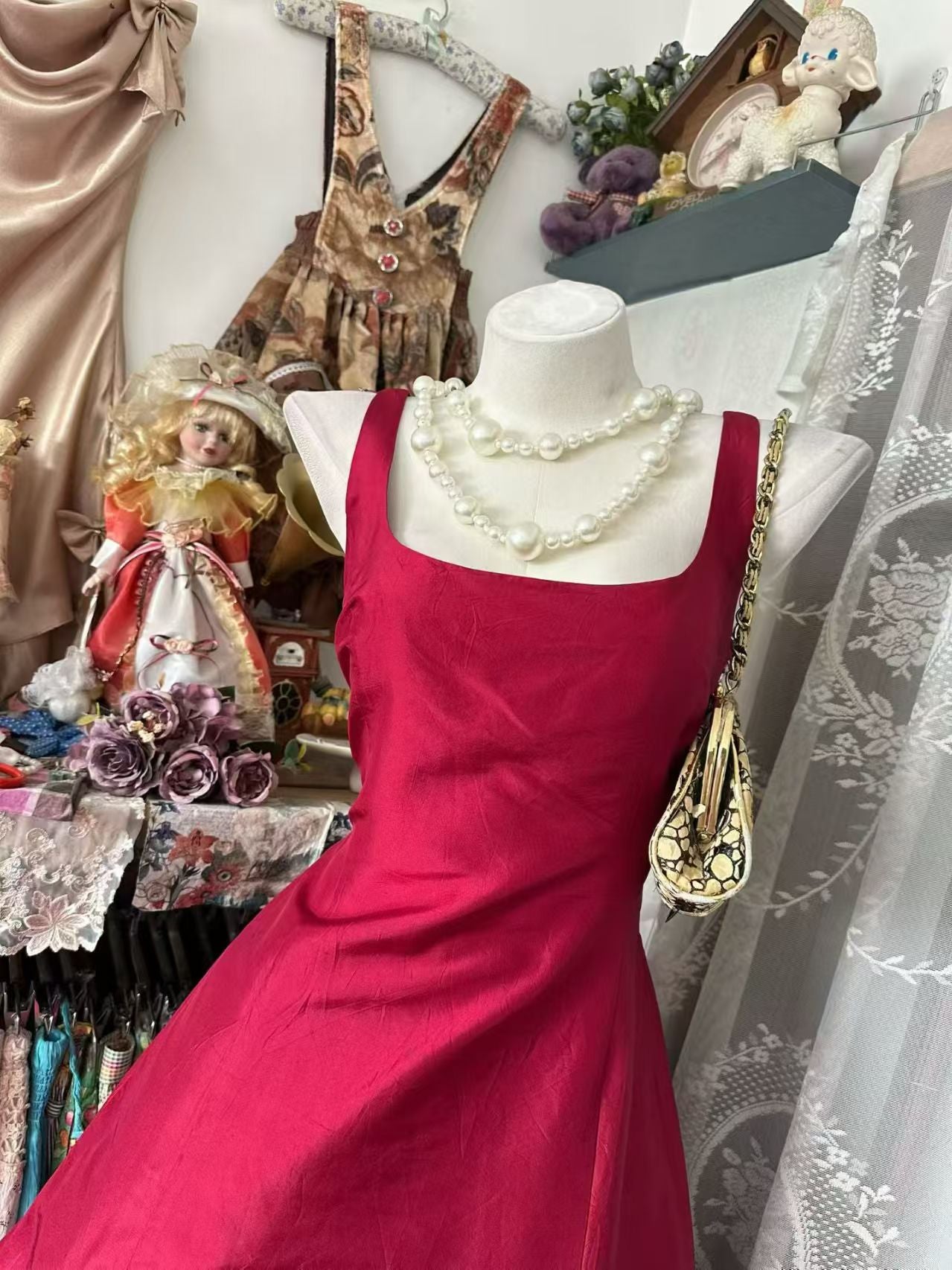 Robe de bal bustier violette en satin avec appliques, robe de soirée formelle J9413