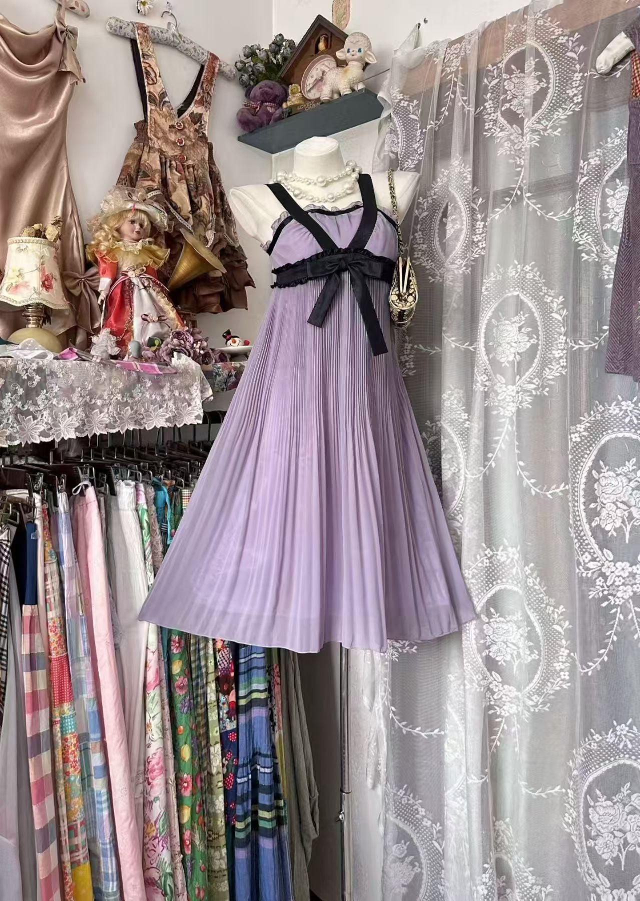 A Line Lilac Chiffon Homecoming Dress Short Birthday Dress J10545 – JulyProm