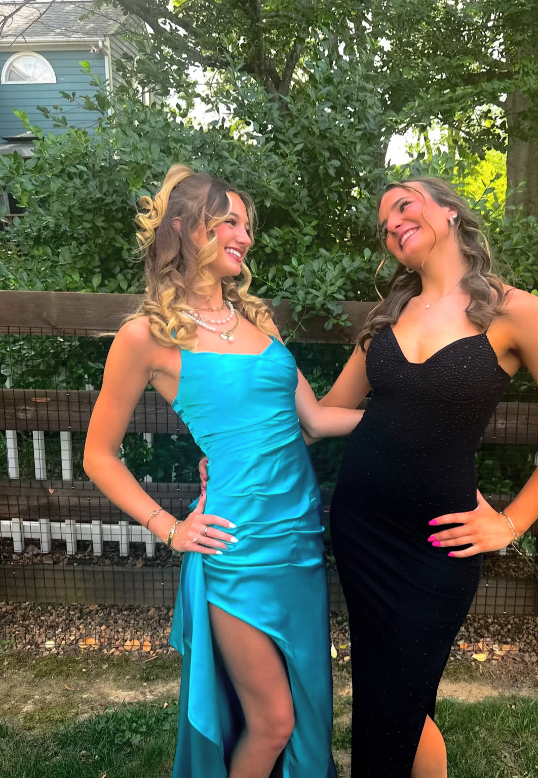 Blue Sheath Satin Long Prom Dress Formal Party Dress J7891