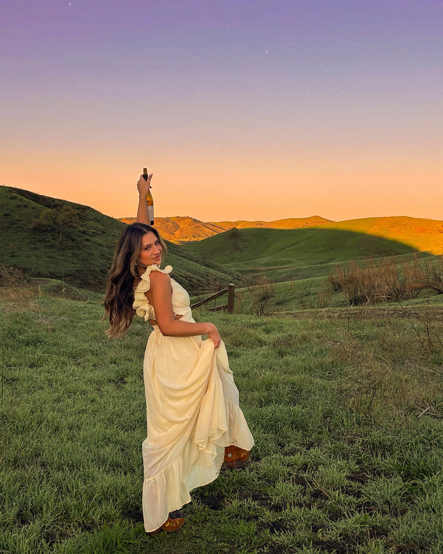 Robe de bal trapèze jaune en mousseline de soie, robe de demoiselle d'honneur, J7043