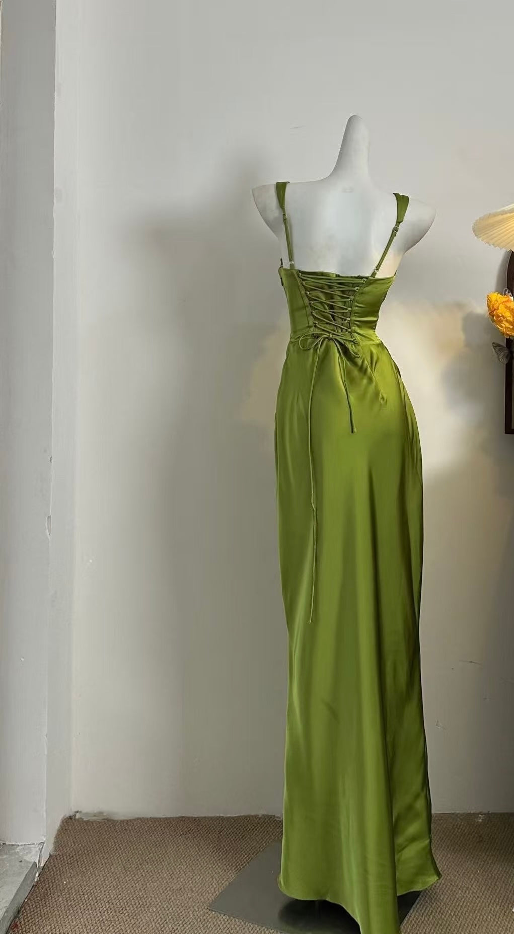 Elegant Green Long Prom Dress Simple Formal Party Dress J8916