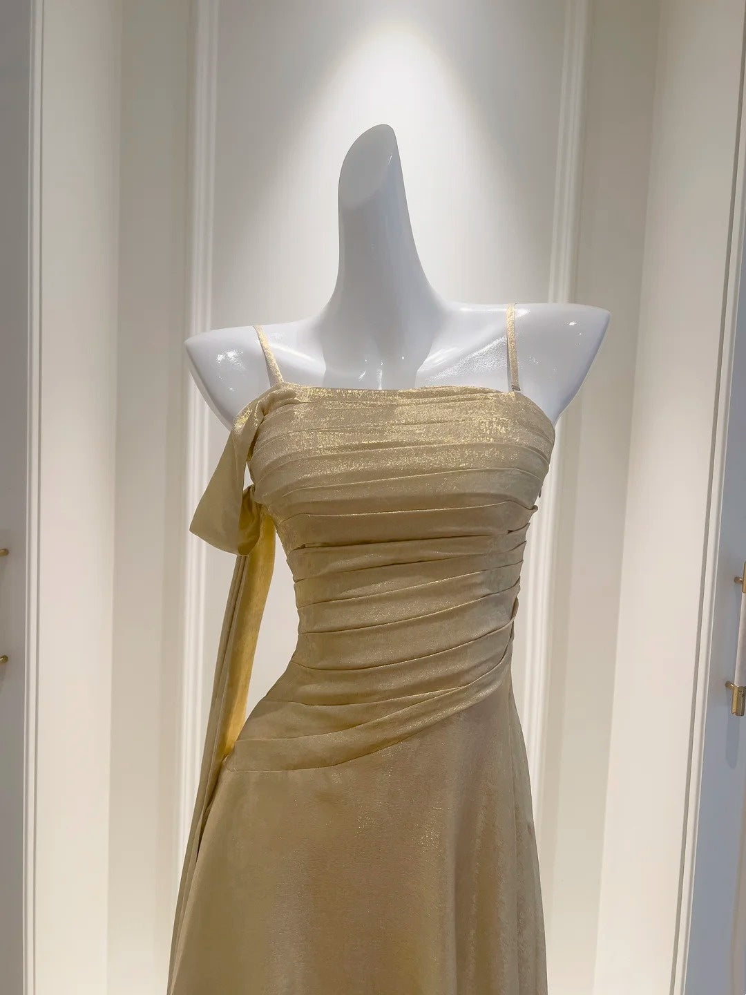 Gold Formal Prom Dress A Line Evening Gown J10280