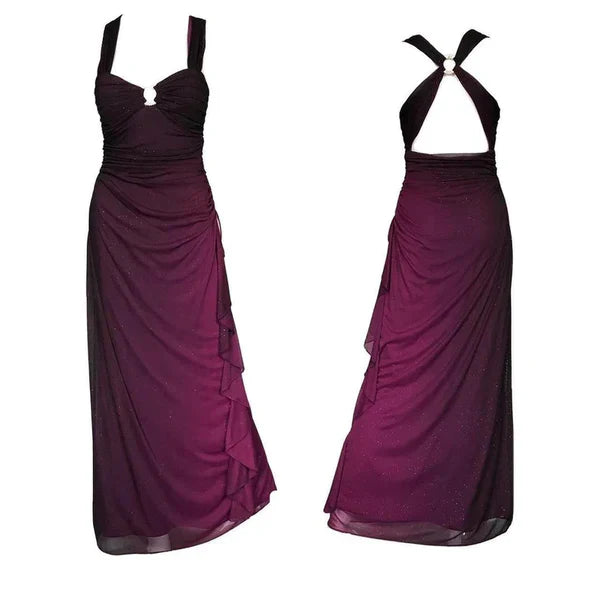 Trägerloses silbernes Vintage-Abendkleid, A-Linie, Geburtstagskleid J9370
