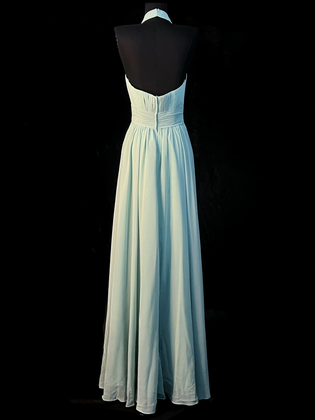 Halter A Line Chiffon Wedding Guest Dress J10137