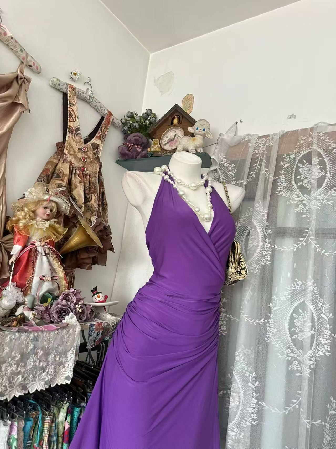 Trägerloses silbernes Vintage-Abendkleid, A-Linie, Geburtstagskleid J9370