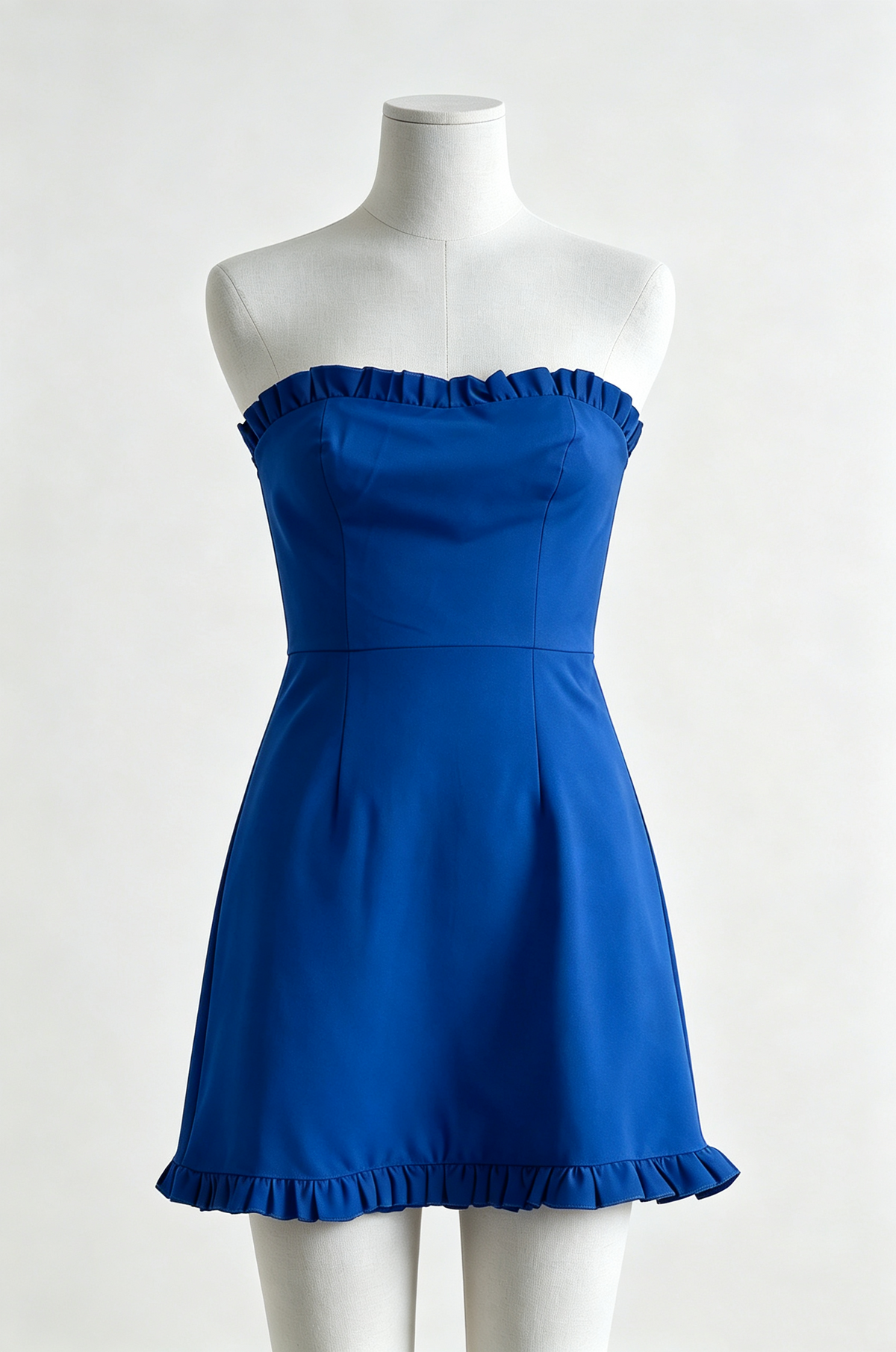 Trägerloses rotes kurzes Ballkleid Homecoming-Kleid J3395