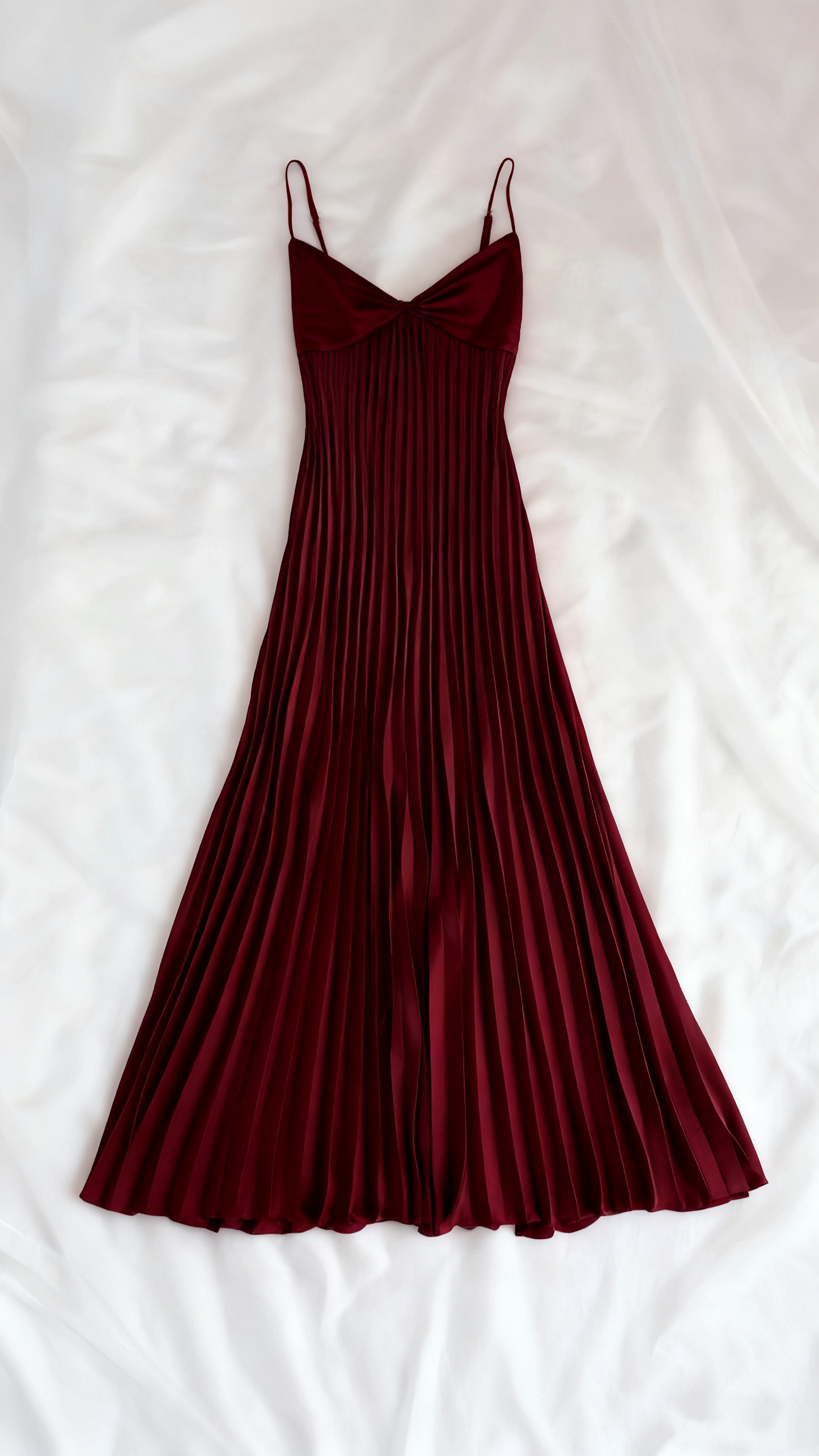 Robe de bal longue plissée à bretelles spaghetti champagne J8604