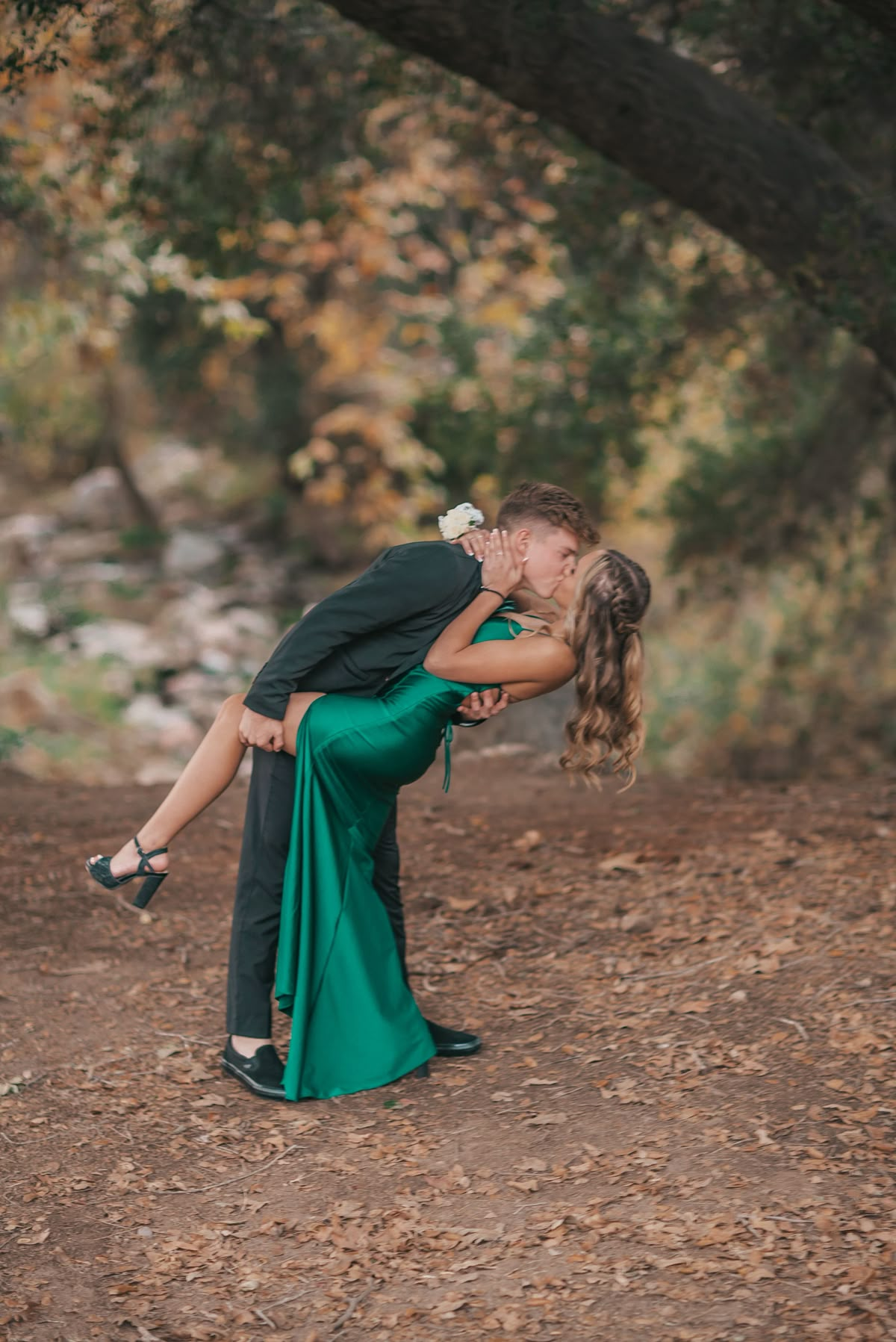 V Neck Green Prom Dress Backless Graduation Party Dress J8971