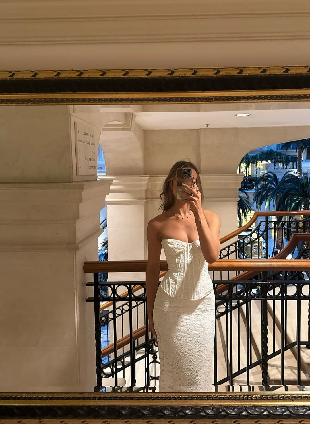 Strapless White Lace Evening Dress Sexy Birthday Dress Wedding Dress J8997