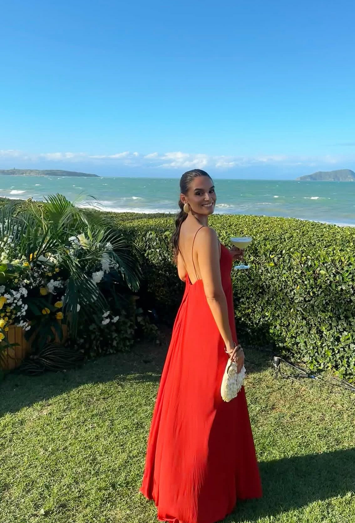 Rosa Etuikleid, lang, mit Seitenschlitz, Satin, formelles Kleid J8820