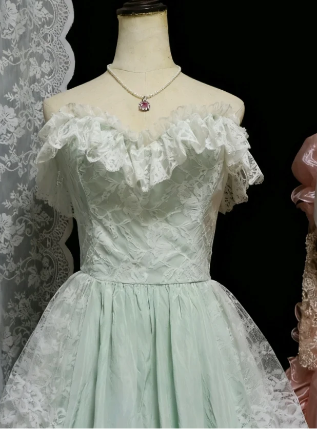 Sweetheart A Line Tulle Lace Birthday Dress Formal Party Dress Evening Dress J9044