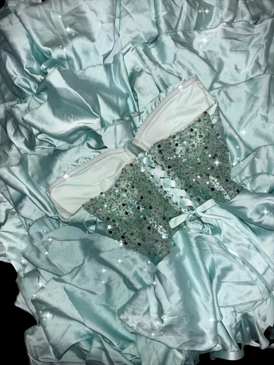 Strapless Layered A Line Long Prom Dress Formal Graduation Party Dress J9073