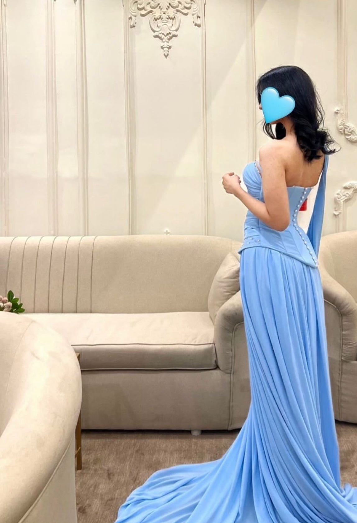 Rosa Etuikleid, lang, mit Seitenschlitz, Satin, formelles Kleid J8820