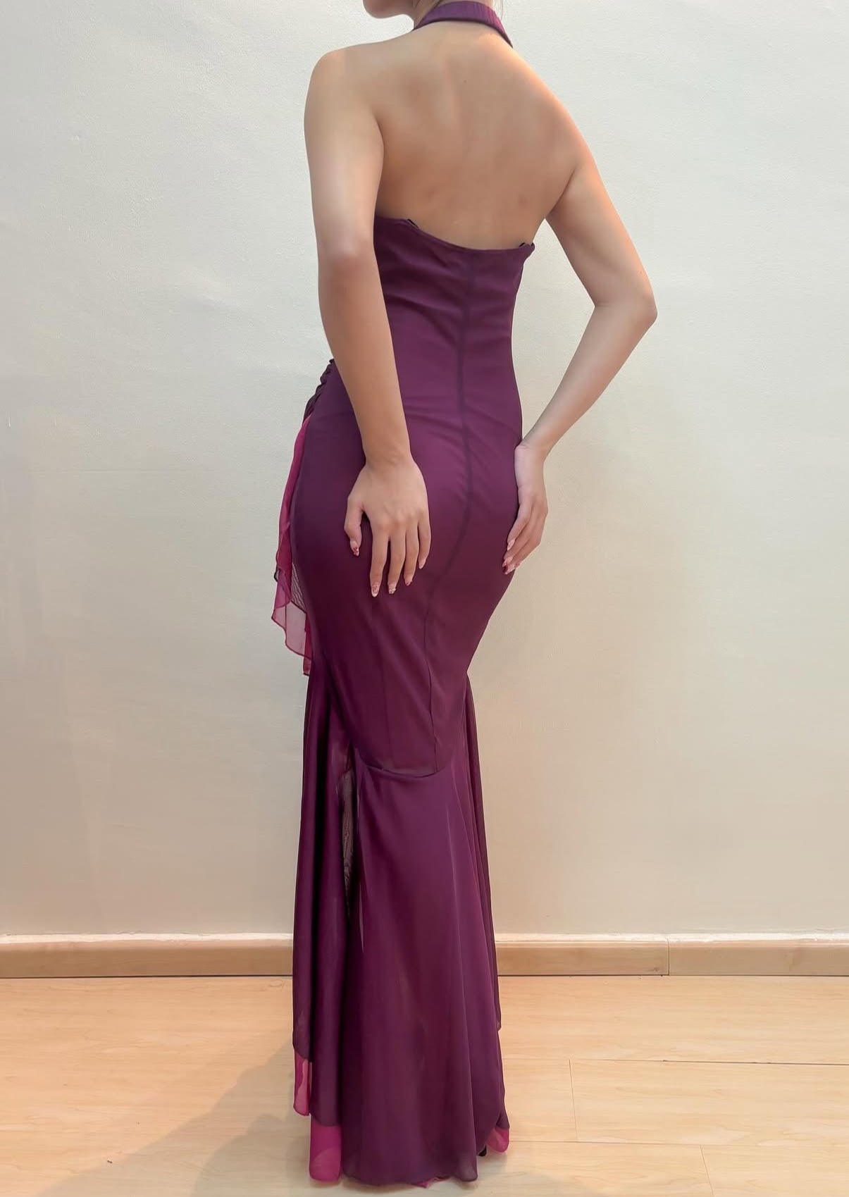 Robe de soirée fourreau noire sexy longue avec fente J8826