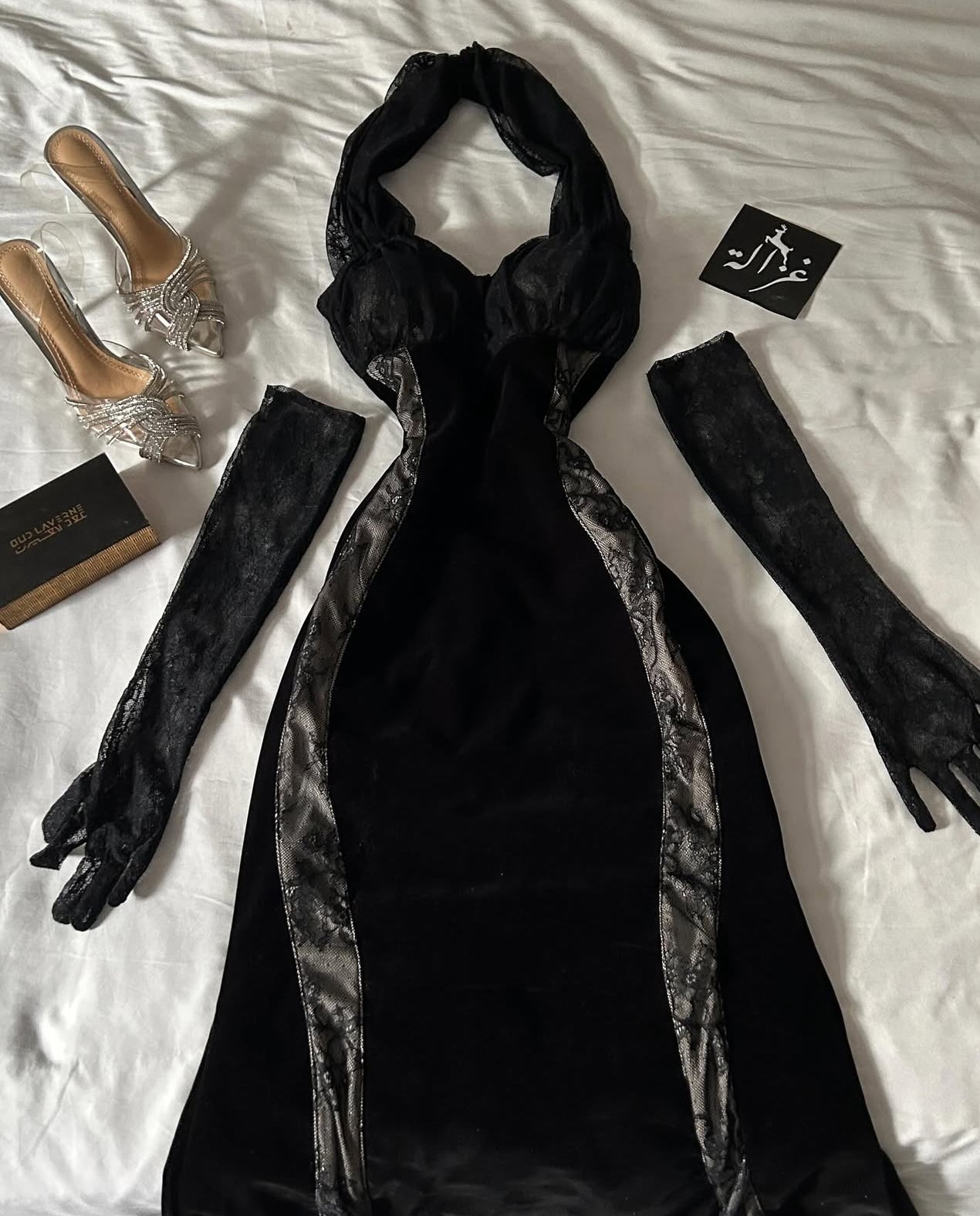 Robe de soirée fourreau noire sexy longue avec fente J8826