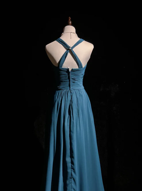 Rosa Etuikleid, lang, mit Seitenschlitz, Satin, formelles Kleid J8820