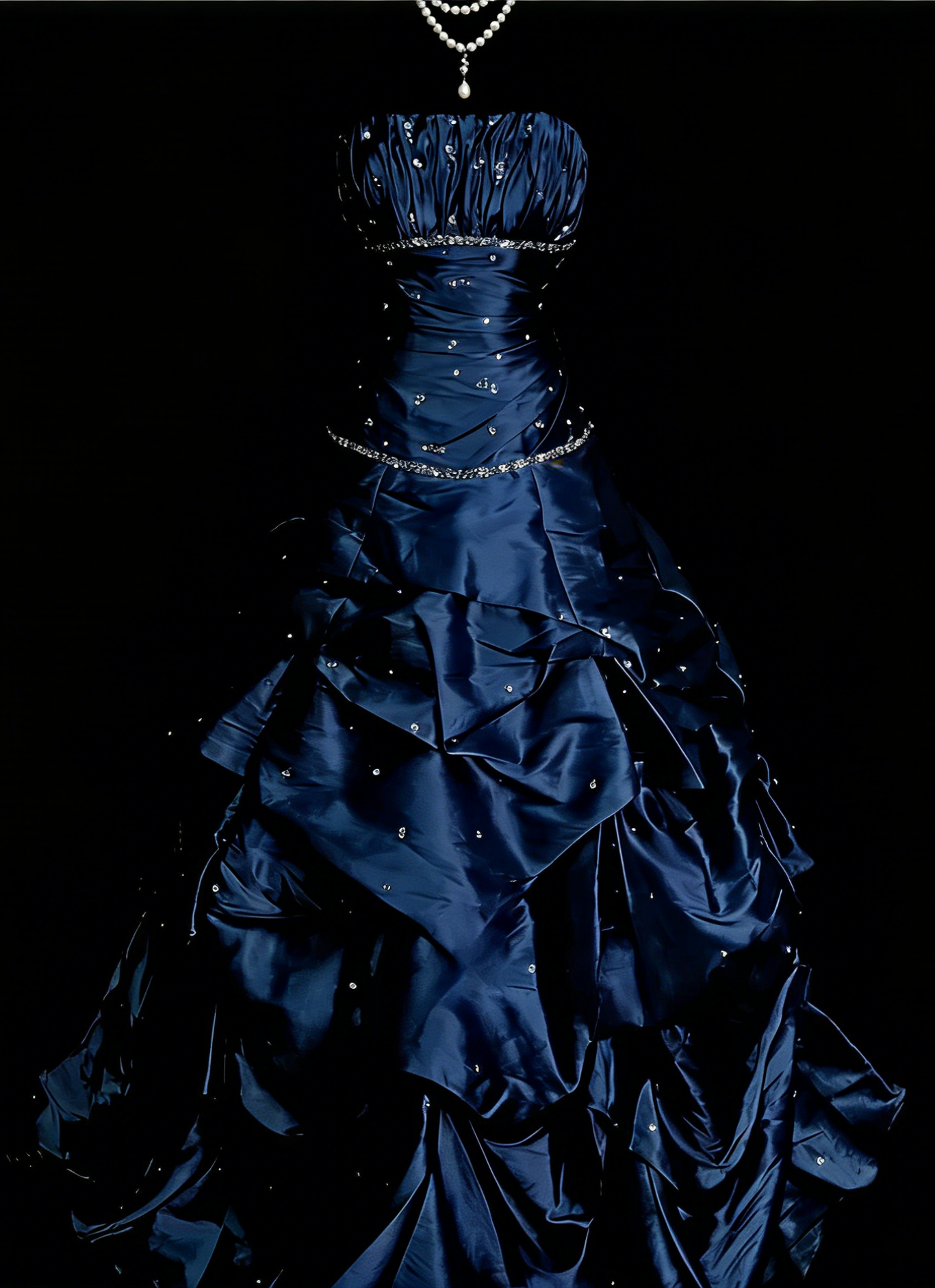 Robe bustier verte en satin pour fêter les 16 ans (réf. J9407)